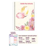 Plango Sarı Kelebek Spiralli Günlük Planlama Defteri - 100 Sayfa - 17X24 Planlayıcı Defter