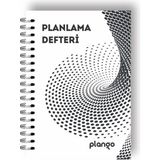 Plango Siyah Girdap Günlük Planlayıcı Defter - Daily Planner - Ders Çalışma Planlayıcı Defteri - Planlama Defteri
