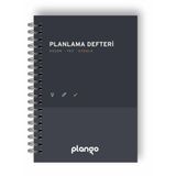 Plango Siyah - Gri Günlük Planlayıcı Defter - Daily Planner - Ders Çalışma Planlayıcı Defteri - Planlama De