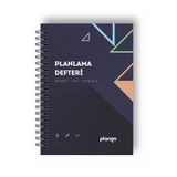 Plango Siyah Lacivert Günlük Planlayıcı Defter - Daily Planner - Ders Çalışma Planlayıcı Defteri - Planlama