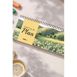 Plango Tarihsiz Spiralli Haftalık Masaüstü Planlayıcı - PAPATYA - 10x30 cm