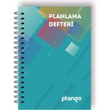 Plango Turkuaz Kareler Günlük Planlayıcı Defter - Daily Planner - Ders Çalışma Planlayıcı Defteri - Planlama Defteri
