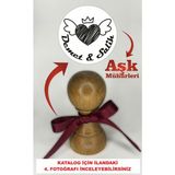 Plankton Tasarım Aşk Kitap Mührü, Aşk Kitap Kaşesi, Kişiye Özel, Ahşap - Doğal Ahşap - Mühür yüksekliği: 8 cm, çapı: 4 cm