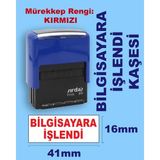 Plankton Tasarım Bilgisayara Işlendi Kaşesi, 911 (41MM*16MM) Otomatik Kaşe - Kırmızı