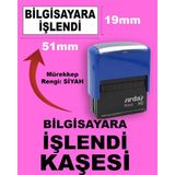 Plankton Tasarım Bilgisayara Işlendi Kaşesi, 912 (19MM*51MM) Siyah Keçeli Otomatik Kaşe