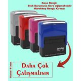 Plankton Tasarım Öğretmen Kaşesi - Daha Çok Çalışmalısın, 911 (16mm*41mm) Kırmızı Keçeli Otomatik Kaşe