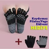 Plankton Tasarım Parmaklı Yoga/Pilates Çorabı (Kaydırmaz)
