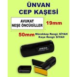 Plankton Tasarım Ünvan Cep Kaşesi Pocket-80 (50mm*19mm) Siyah Keçeli Siyah Kaşe