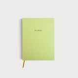 Planner - A5 Limon Sarısı Keten Cilt Bezli Tarihsiz Haftalık Ajanda/süresiz Haftalık Planlayıcı