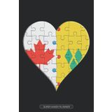 Planner: Canadian Saint Vincentian Flag United Heart Jigsaw Puzzle Flags Of Canada St Vincent And The Grenadines