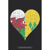 Planner: Welsh Saint Vincentian Flag United Heart Jigsaw Puzzle Flags Of Wales St Vincent And The Grenadines