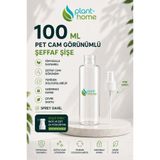 plant-home 100Ml Pet Cam Görünümlü Şeffaf Şişe Mini Sprey Başlıklı Boş Dolum Şişesi Parfüm Kolonya Dezenfektan