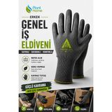 Plant-Home Erkek Bahçe Eldiveni Lateks Kaplamalı Kaymaz Genel Iş Eldiveni Nefes Alır Koku Yapmaz Dayanıklı 1 Çift