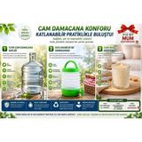 Plant Home Power Mix 2 Litre Cam Damacana Sürahi / Katlana Bilir Su Damacanası /lavanta Kokulu Mum Hediye