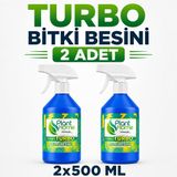 Plant Home Power Mix Bitki Besini Turbo Süs Bitkileri İçin Canlandırıcı Bakım Desteği 2x500 ml