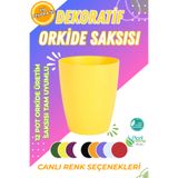 Plant Home Power Mix Dekoratif Orkide Dış Saksısı Sarı – Hava Alan ve Zarif Tasarımlı Saksı İç Mekan Kullanımına Uygun