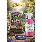 Plant Home Power Mix Premium Menekşe Toprağı 5l + Bloom Bitki Besini 500ML | Tam Bakım Seti
