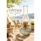 plant-home Vintage Cam Gaz Lambası – Dekoratif Aydınlatma | Nostaljik Şık Ortam Lambası