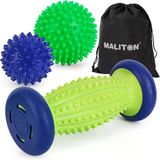 Plantar Fasiit Rulo Ayak Masajı Top-Ayak Bilyalı Rulo Masaj Seti, Plantar Fasiit Rahatlaması İçin Masaj Topları Ve Ayak Silindiri | Tetik Noktası Terapisi (1 Ayak Masaj Rulosu+2 Dikenli Masaj To