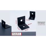 Plasfire 25 Li Paket Siyah Metal Köşebent L Braket (16X16 Mm) - Mini Mobilya ve Raflı Düzenleyici Bağlantı Elemanı