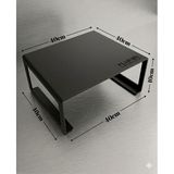 Plasfire Siyah Metal Laptop ve Monitör Standı - Çalışma Masası Alan Kazandırıcı Yükseltici