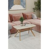 PLASMOB 55x90 Traverten-Ceviz Orta Sehpa Oturma Odası Sehpa-Salon Sehpa Zen Model