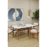 PLASMOB 80X120 MDF Mutfak Masası (Sadece Masa) Salon Masası Balkon Masası Viktoria Serisi-Beyaz/Ceviz
