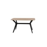 PLASMOB 80X120 MDF Mutfak Masası (Sadece Masa) Salon Masası Balkon Masası Viktoria Serisi-Ceviz/Siyah