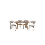 PLASMOB 80x120 Mutfak Masası Takımı 1 Masa + 4 Sandalye Salon Masası Viktoria Model-Ceviz