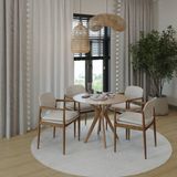 Plasmob 90X90CM Yuvarlak Masa Ceviz Mutfak Masası-Balkon Masası Pera Model Özel Kesim 1. Sınıf Mdf Kenarlar Lake Boyalı (Sadece Masa Gönderimi Yapılmaktadır) - Ahşap - yok