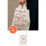 Plas+Plus Baskılı Beyaz Atlet Poşet Market Bakkal Manav Mağaza Alışveriş Taşıma Torbası 30X49 cm 50 Adet
