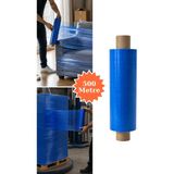 Plas+Plus El Tipi Mavi Streç Film Mobilya Eşya Koli Palet Paket Taşıma Sarma Koruma 40 cm x 500 m 18 Mikron