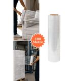 Plas+Plus El Tipi Şeffaf Streç Film Mobilya Eşya Koli Palet Paket Taşıma Sarma Koruma 50 cm x 100 m 17 Mikron