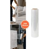 Plas+Plus El Tipi Şeffaf Streç Film Mobilya Eşya Koli Palet Paket Taşıma Sarma Koruma 50 cm x 300 m 17 Mikron - 300 Metre