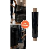 Plas+Plus El Tipi Siyah Streç Film Mobilya Eşya Koli Palet Paket Taşıma Sarma Koruma 40 cm x 500 m 17 Mikron