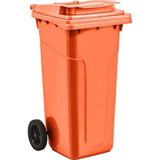Plastart 120 Lt. Tekerlekli Endüstriyel Çöp Konteyneri (Turuncu)