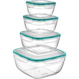 Plastart 4'lü Fresh Box Saklama Kabı Seti 0.6lt+1lt+1.7lt+4.0lt
