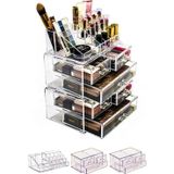 Plastart Srknx Kalemlik Fırçalık Makyaj Düzenleyici Set 5 Katlı 6 Çekmeceli Akrilik Organizer Modelist