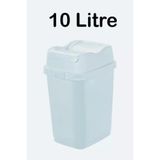 Plastik 10 Litre Kilitli Easy Çift Kapaklı Çöp Kovası Açık Mavi
