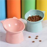 Plastik 2 Adet Eğimli Mama ve Su Kabı Boyun Koruyucu Kedi Köpek Mama Kabı Evcil Hayvan Mama Kasesi Mama Kabı - Çok Renkli