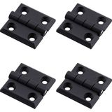 Plastik 50X50 mm 2 Adet Set Yaprak Menteşe Dayanıklı Dolap Çekmece Kapak ve Mobilya Menteşe - Siyah - 1