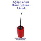 Plastik Ağaç Feneri Tekli Renkli E-27 Duylu 20Cm Kablolu