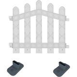 Plastik Alan Oluşturma ve Bahçe Çiti 1 Adet Çit (Y: 50 Cm/g: 55 Cm) Sert Zemin Ayaklı (Beyaz)