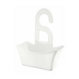 Plastik Askı Duş Sabunluk Lif Kabı Banyo Sepeti Düzenleyici Organizer Beyaz