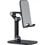 Plastik Ayarlanabilir Kaydırmaz Taban Telefon Tablet Standı (5263) - Gümüş