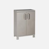 Plastik Bahçe Dolabı, Temizlik Dolabı, Mutfak Dolabı, Plastik Dolap 65*38*93H cm - Gri