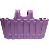Plastik Balkon Saksısı, Çit Desenli, Askılı Çiçeklik, Dekoratif Saksı 28X12