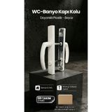 Plastik Banyo, Tuvalet, WC Kapı Kolu, PVC Pimapen, Beyaz, (40 Takım / 1 Koli) FUMA-KAPIKOLU-KOLİ