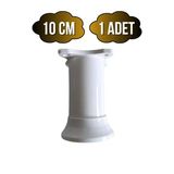 Plastik Beyaz Ayarlanabilir Ayak Masa Dolap Ve Mobilya Ayağı(Beyaz)(10Cm) Beyaz 10Cm 10Cm - 1 Adet