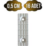 Plastik Beyaz Baza Papuç Dolap ve Mobilya Ayağı(Beyaz)(Boy:5cm En:1,5cm Yük:0,5cm) - BEYAZ - 16 ADET